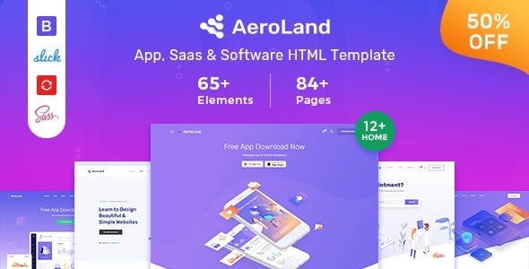 Aeroland - App Landing HTML Template