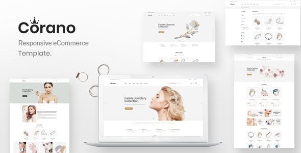Jewellery eCommerce Bootstrap 5 HTML Template - Corano
