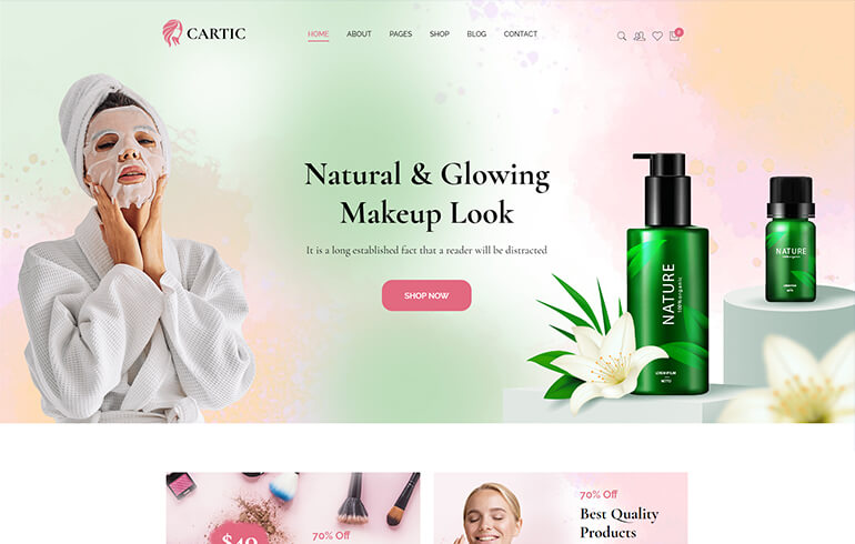 Cartic - Cosmetics Store Bootstrap 5 Template