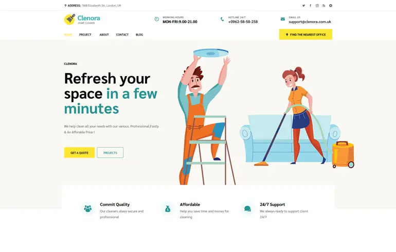 Clenora - Cleaning Services Bootstrap 5 Template