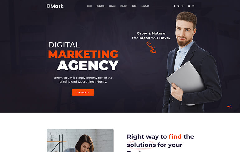 Dmark - Corporate Agency Bootstrap 5 Template