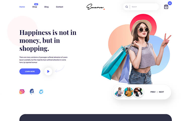 Emerce – eCommerce Bootstrap5 Template