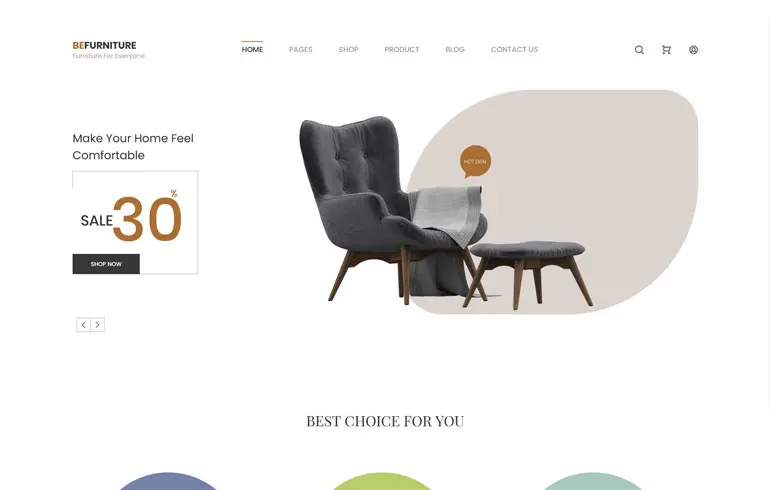 Hutche - Furniture ECommerce Bootstrap 5 Template