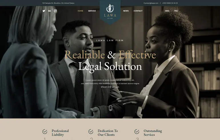 Lawa - Attorney & Legal Bootstrap 5 Template