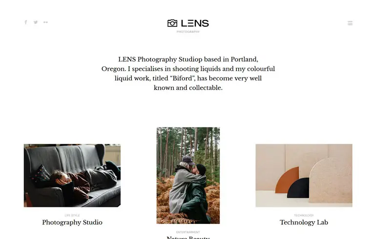 Lens - Photography Bootstrap 5 Template